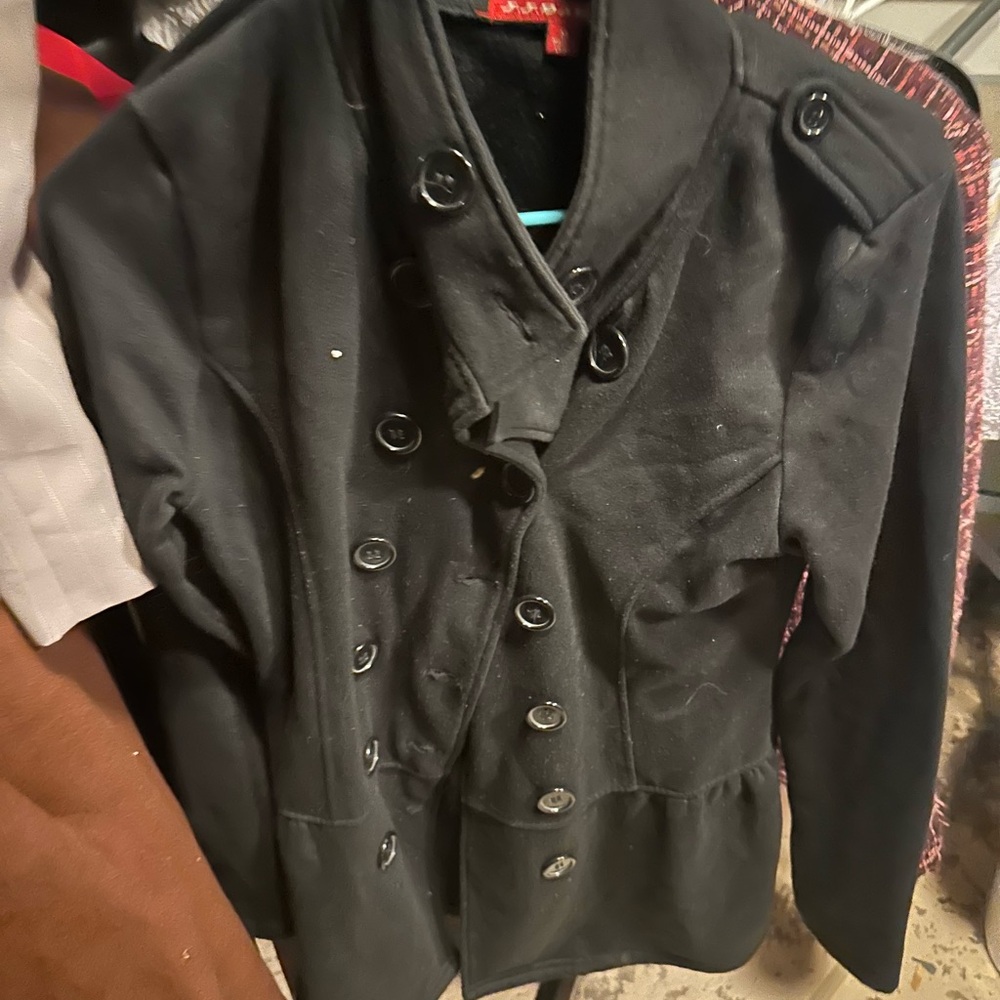 Black Double-Breasted Women's Jacket